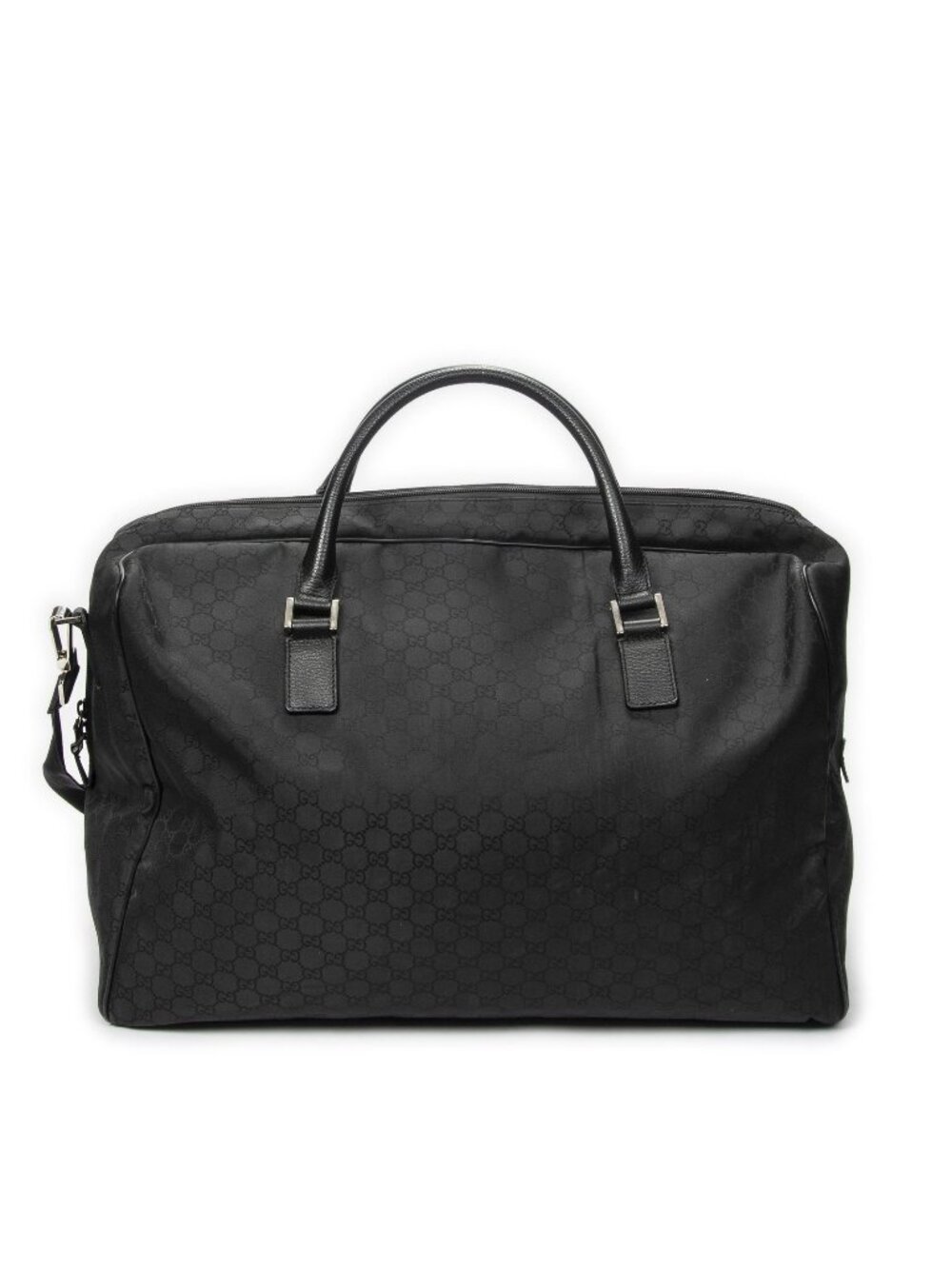 Gucci Folding Weekender Black GG Nylon Canvas Travel Bag